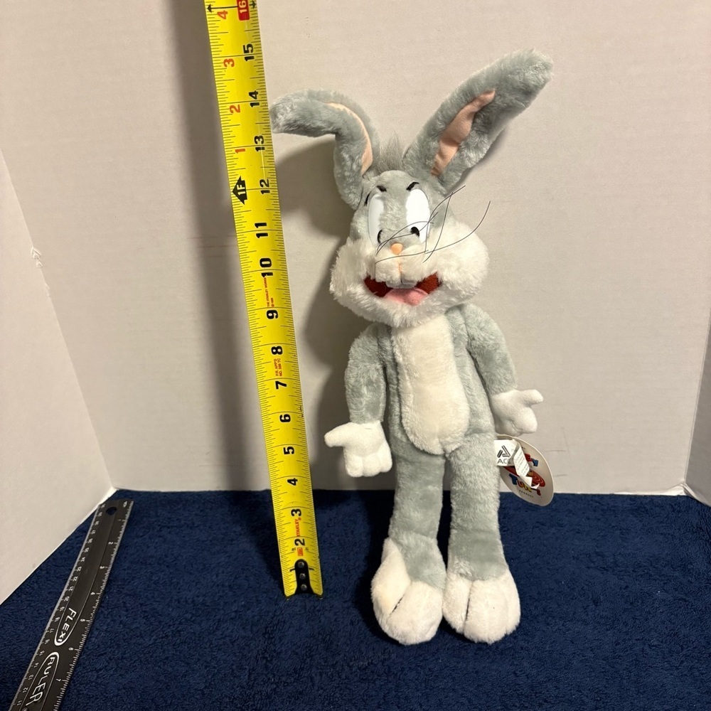 Vintage 1996 Official Looney Toons Bugs Bunny 12" Plush Warner Bros Ace Cartoon